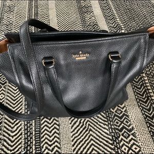 Kate Spade black pebbled leather tote
